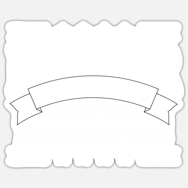 BOUCHER - Sticker taille S (10 x 10 cm) - blanc mat