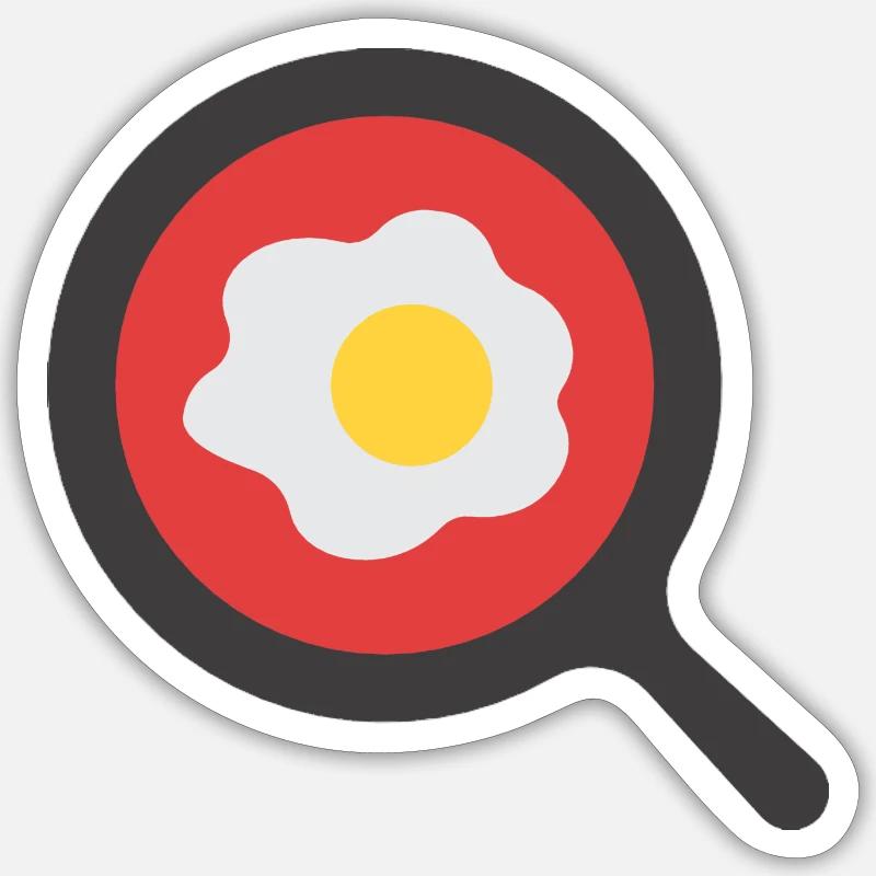 Egg - Sticker taille S (10 x 10 cm) - blanc mat