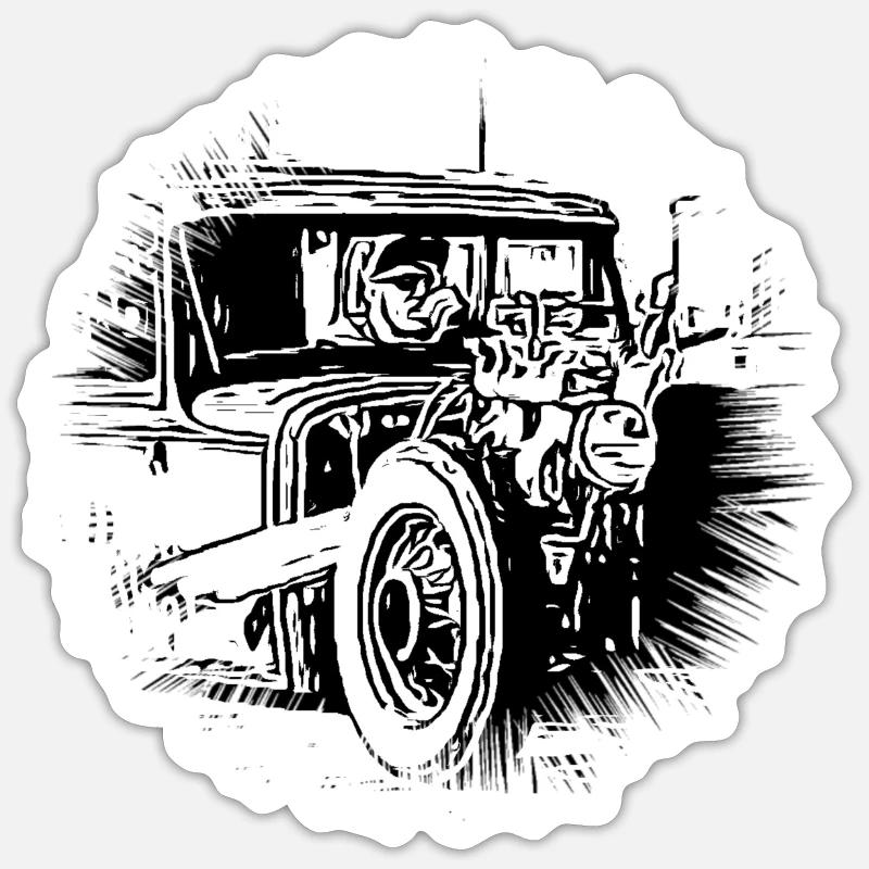 Auto - Sticker Größe S (10 x 10 cm) - Mattweiß