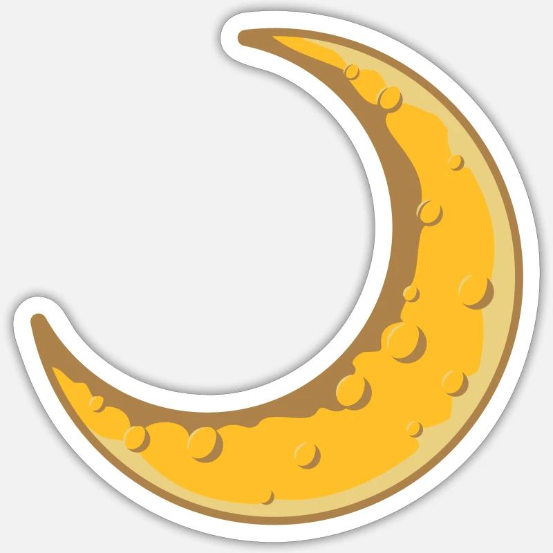Moon Design Sickle Moon - Sticker size S (10 x 10 cm) - white matte