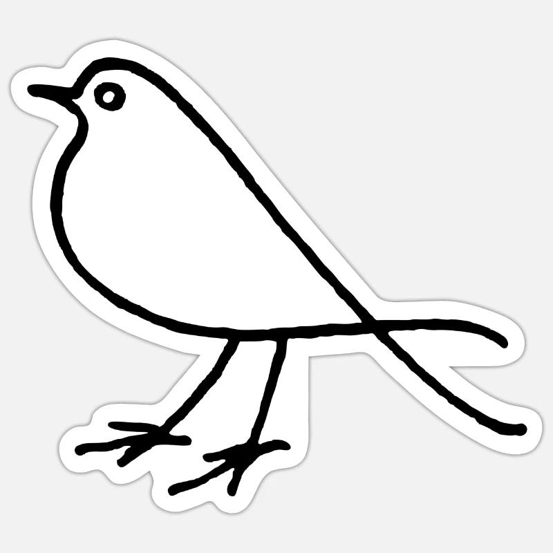 Nur ein Vogel Sticker Größe S (10 x 10 cm)