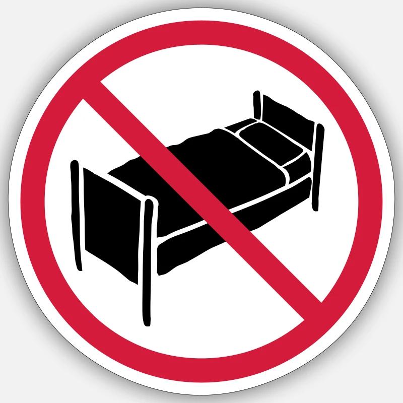 No bed zone Sticker size S (10 x 10 cm)