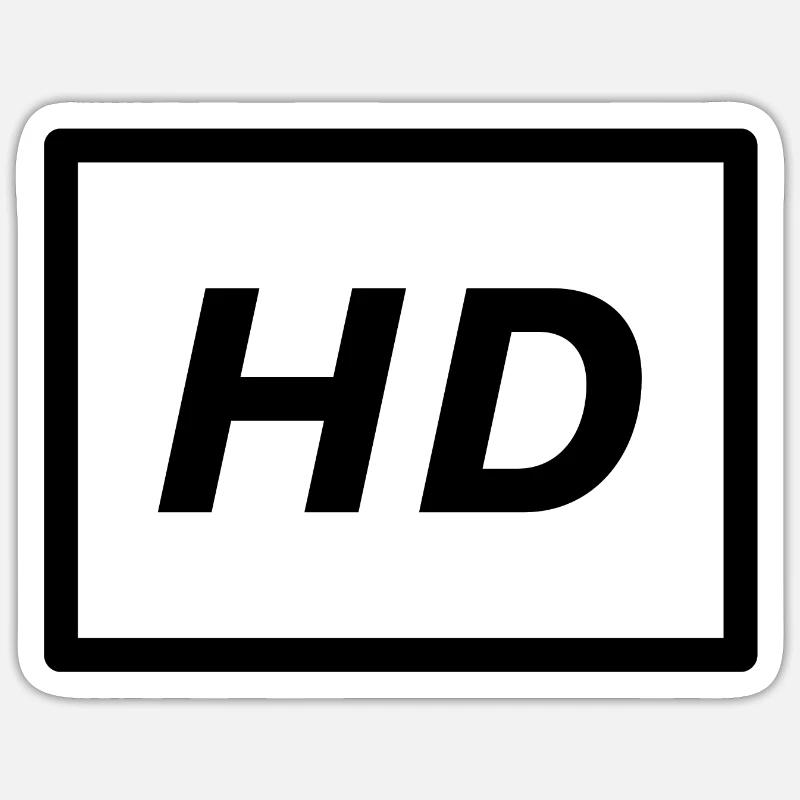 LOGO HD - Sticker taille S (10 x 10 cm) - blanc mat