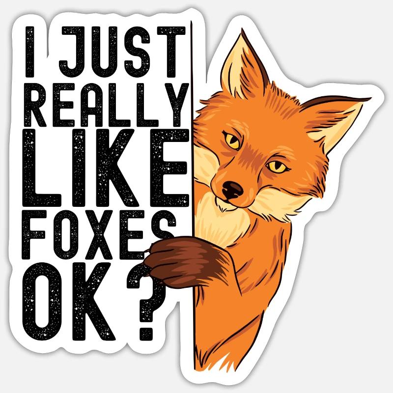 Fox - Sticker size S (10 x 10 cm) - white matte