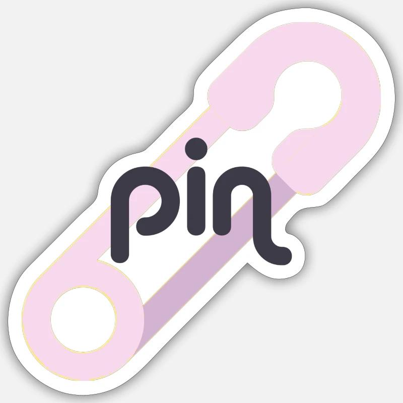 Pin - Sticker size S (10 x 10 cm) - white matte