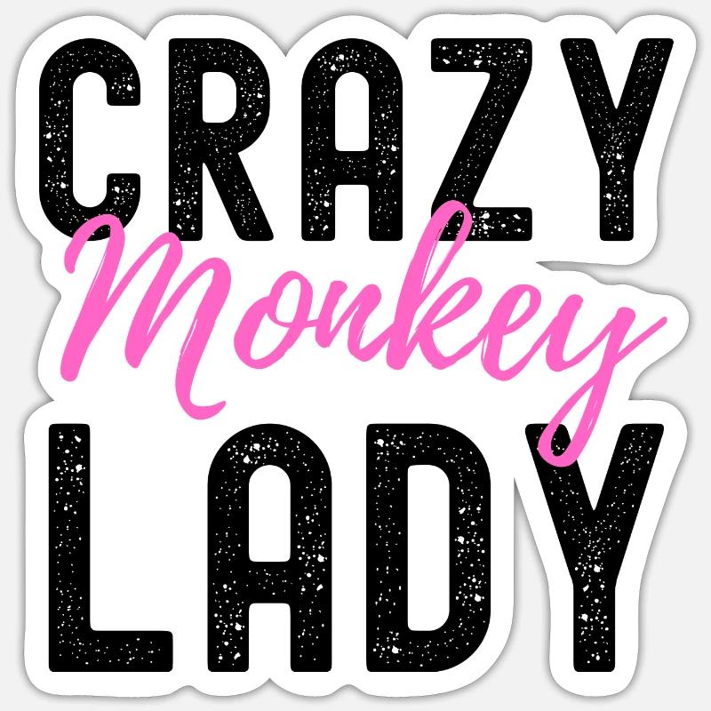 Monkey - Sticker size S (10 x 10 cm) - white matte