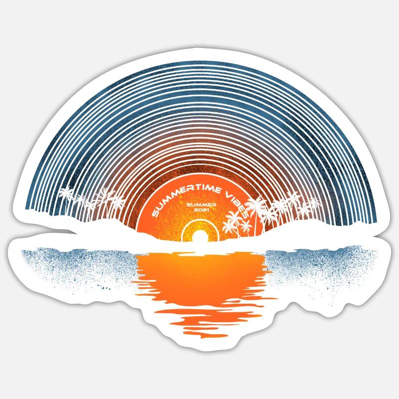Sunset Vinyle Sticker taille S (10 x 10 cm)