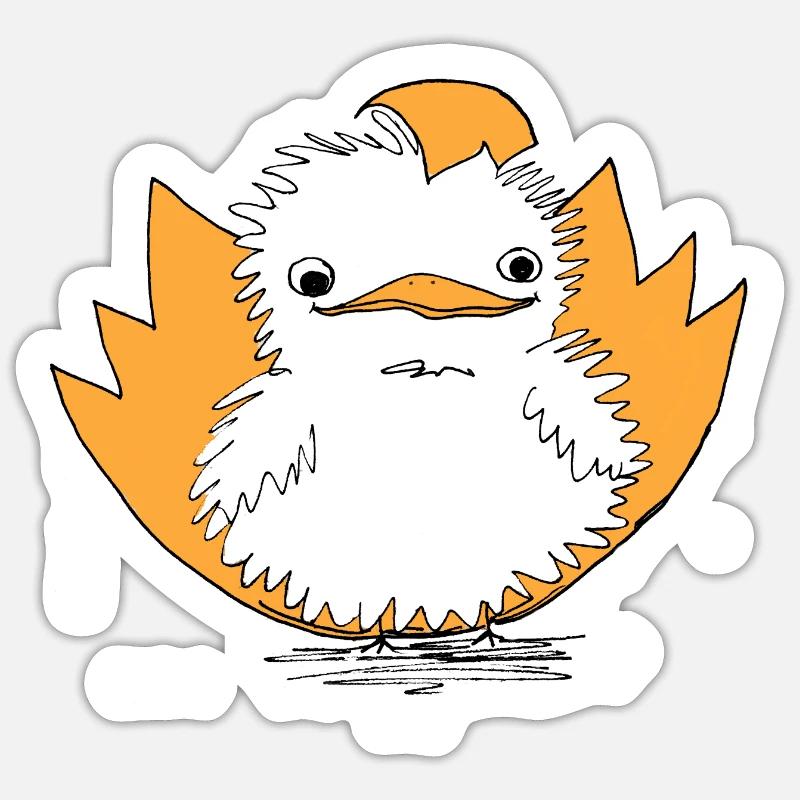Easter chick - Sticker size S (10 x 10 cm) - white matte