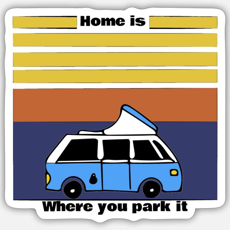 La vie de Van - Sticker taille S (10 x 10 cm) - blanc mat