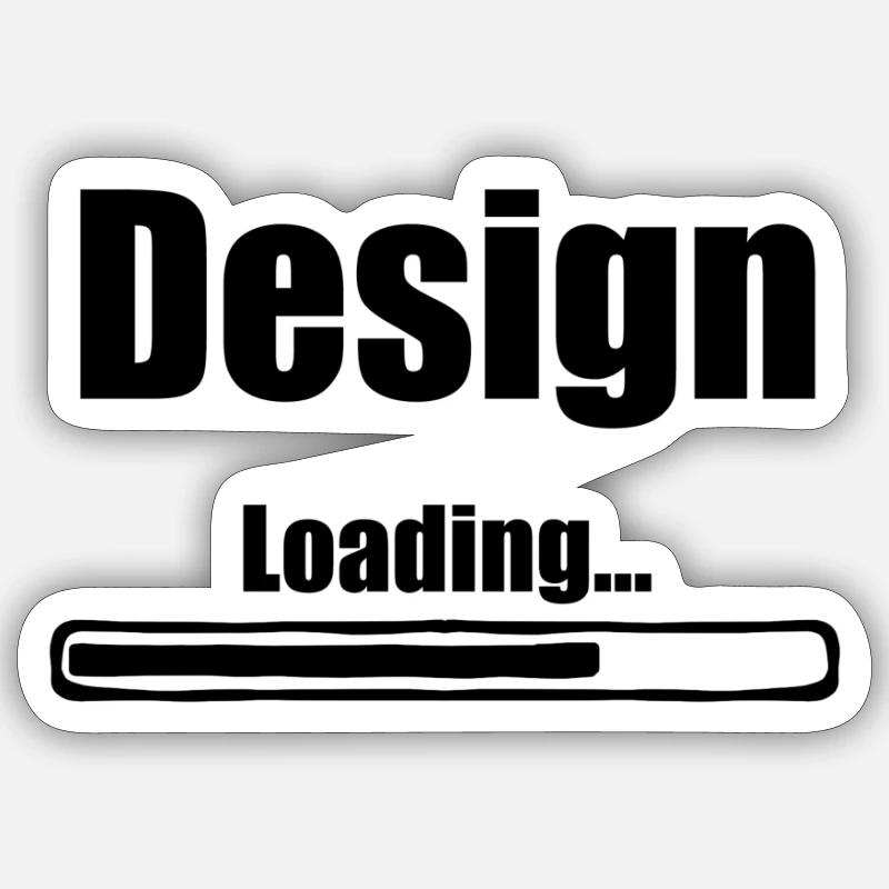 Design Loading - Sticker Größe S (10 x 10 cm) - Mattweiß