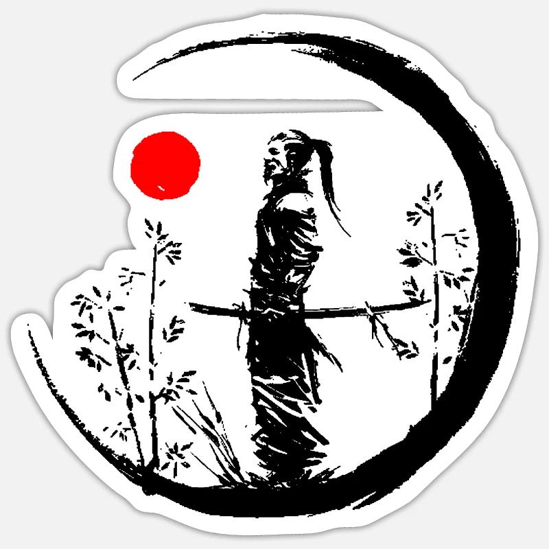 Samurai Sticker size S (10 x 10 cm)