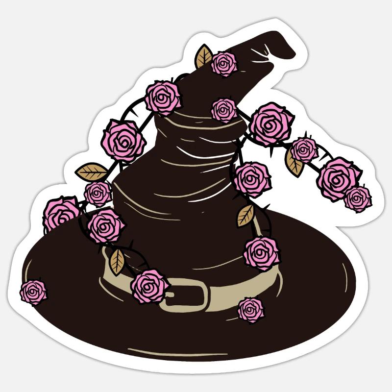 witch - Sticker size S (10 x 10 cm) - white matte