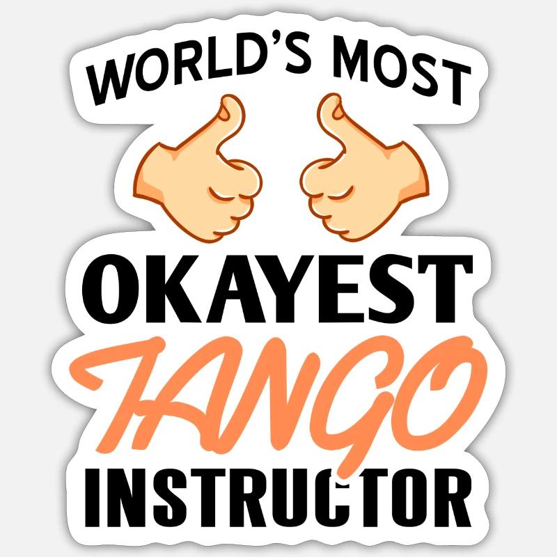 Tango - Sticker Größe S (10 x 10 cm) - Mattweiß