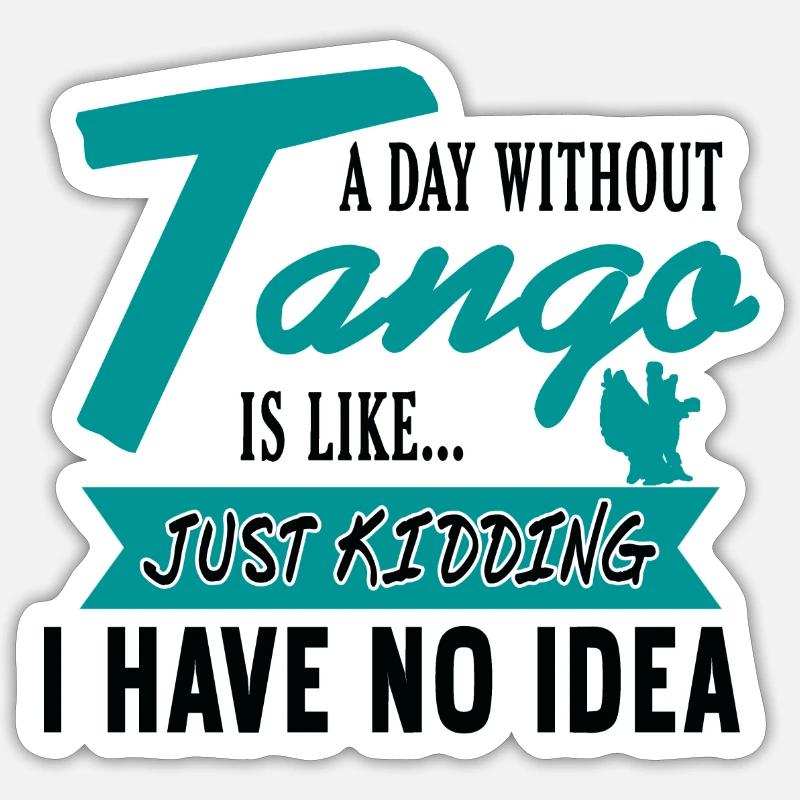 tango - Sticker size S (10 x 10 cm) - white matte