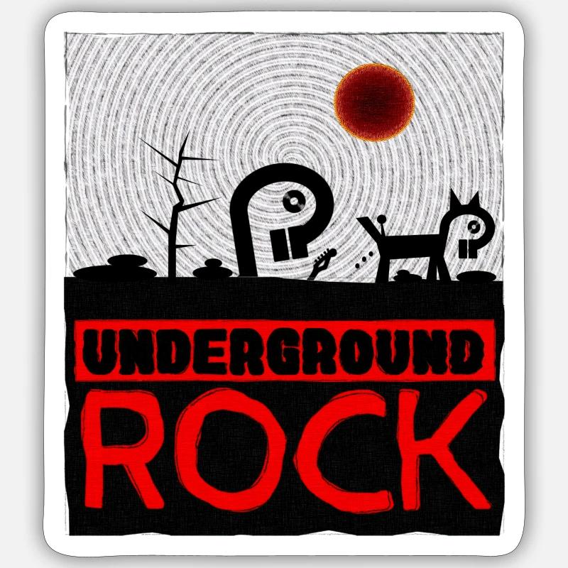 Rock souterrain Sticker taille S (10 x 10 cm)