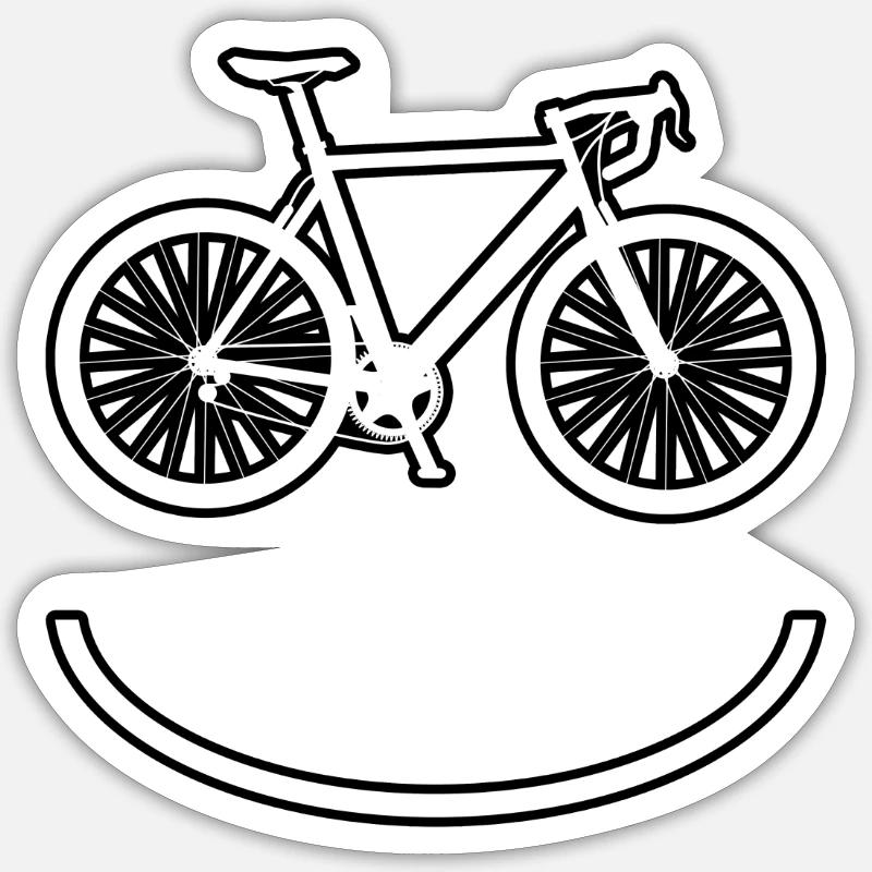 Vélo de course Smile - Sticker taille S (10 x 10 cm) - blanc mat