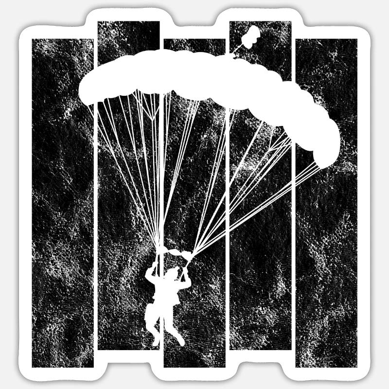 Skydiving Parachute - Sticker size S (10 x 10 cm) - white matte