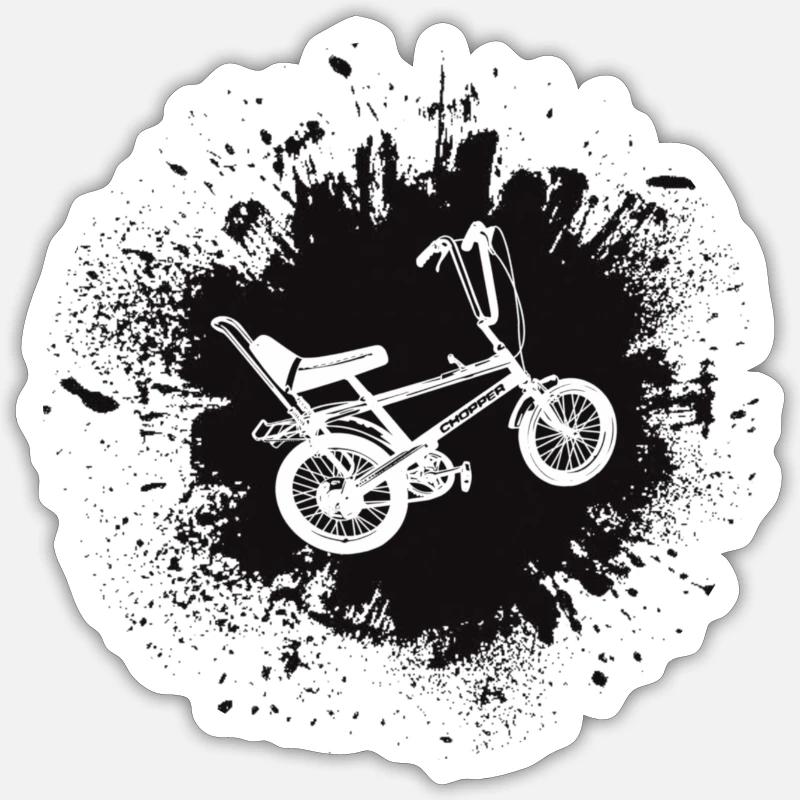 hélicoptère - Sticker taille S (10 x 10 cm) - blanc mat