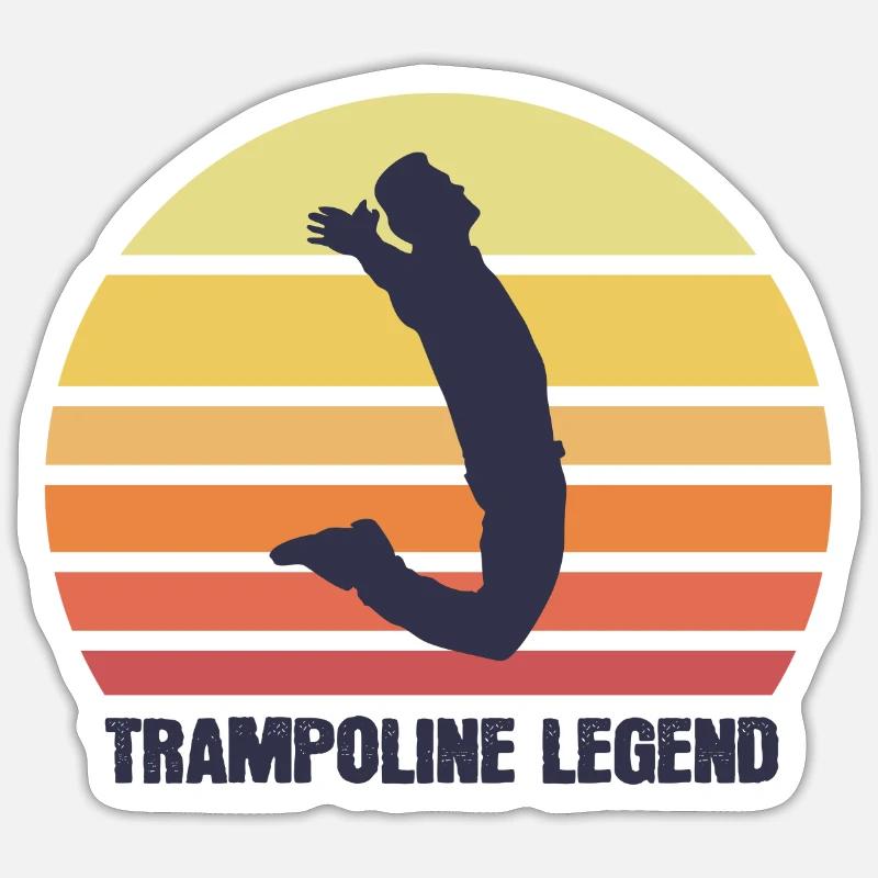 trampolin trampolining evolution springen sprung Sticker Größe S (10 x 10 cm)