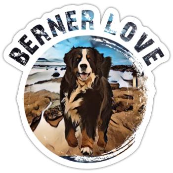 Bernese mountain dog - Sticker size S (10 x 10 cm) - white matte - Front