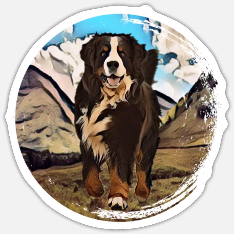 Bernese mountain dog - Sticker size S (10 x 10 cm) - white matte