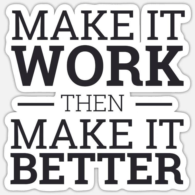 "Make It Work" | "Scrum Master" Sticker size S (10 x 10 cm)