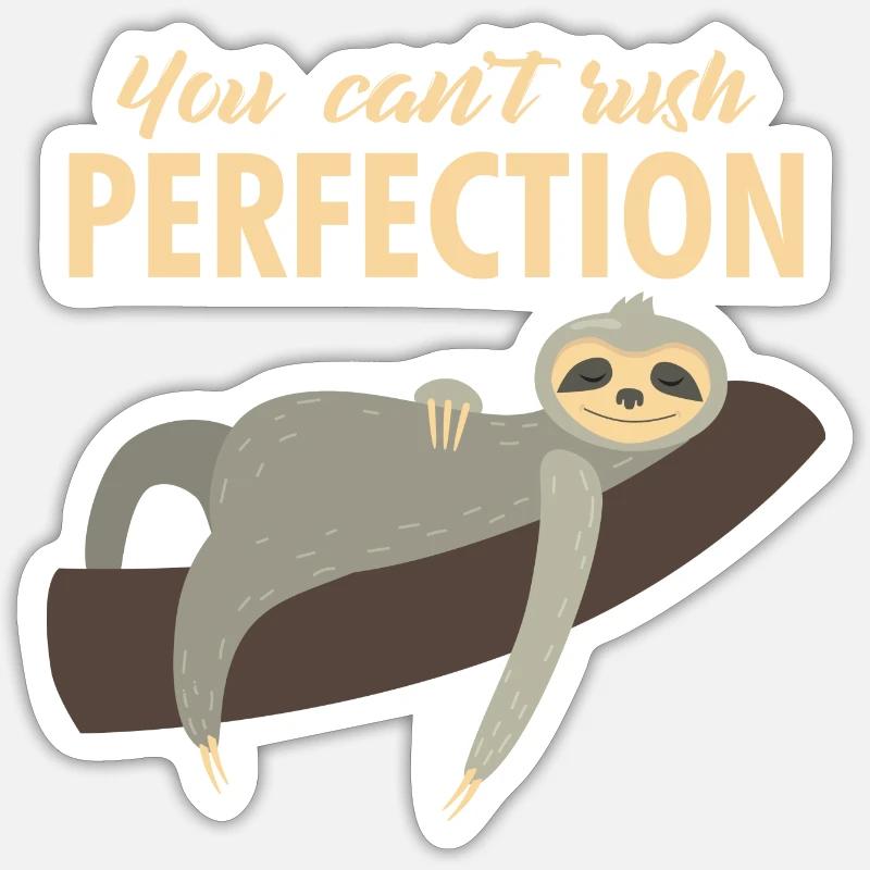 sloth - Sticker size S (10 x 10 cm) - white matte