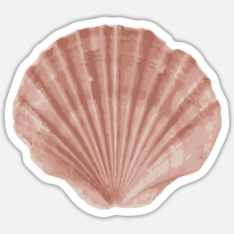 shell - Sticker size S (10 x 10 cm) - white matte