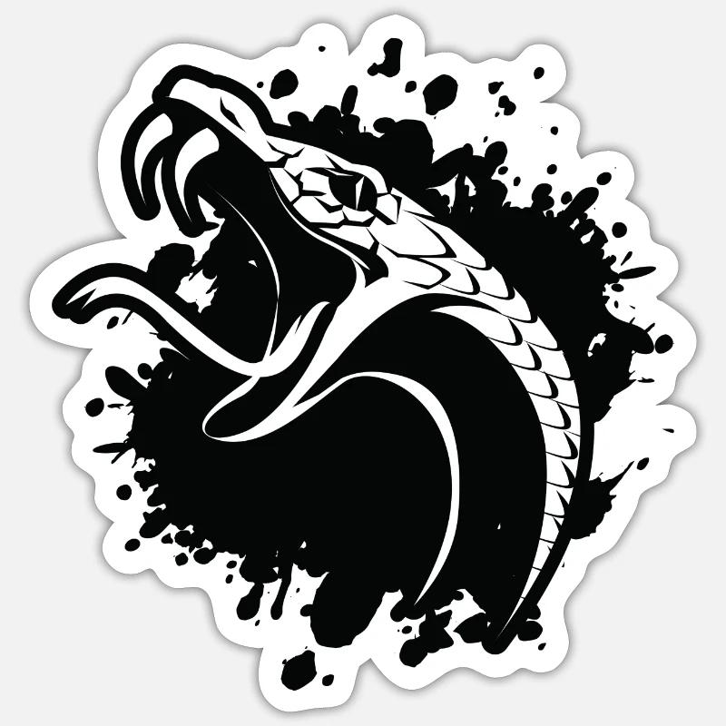 Snake Symbol - Sticker size S (10 x 10 cm) - white matte