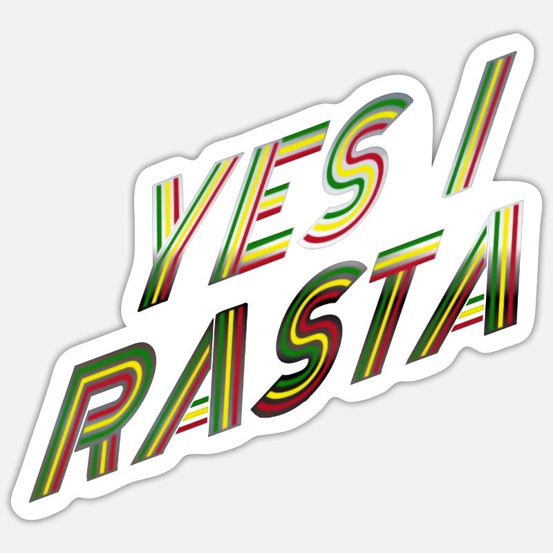 Rasta - Sticker size S (10 x 10 cm) - white matte