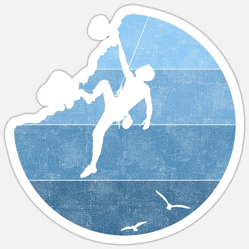 Climbing - Sticker taille S (10 x 10 cm) - blanc mat
