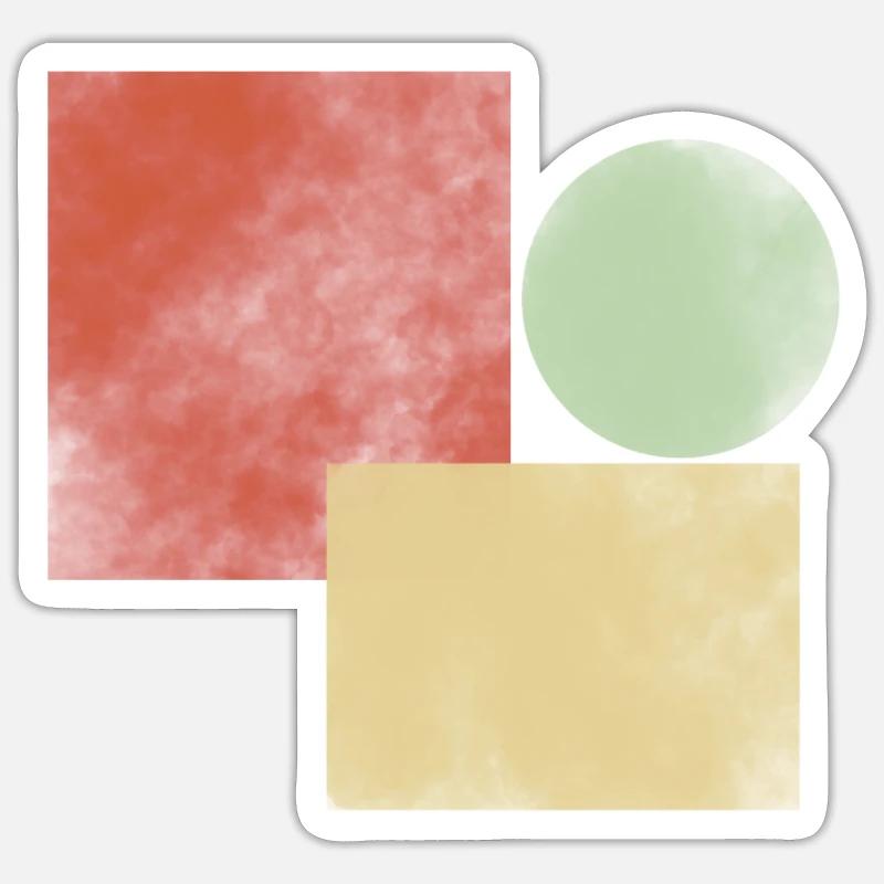 Simple Geometry - Sticker size S (10 x 10 cm) - white matte