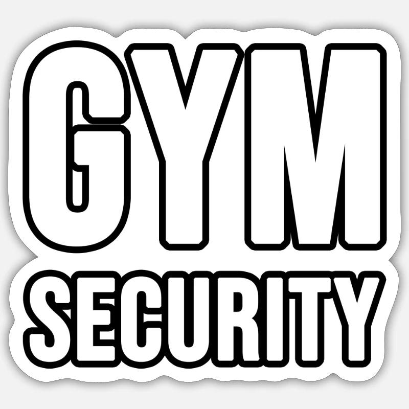 GYM Security - Sticker taille S (10 x 10 cm) - blanc mat