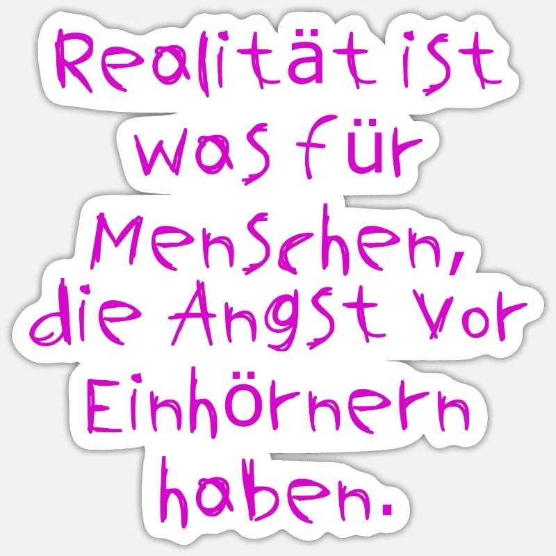 Angst vor Einhörnern. Sticker Größe S (10 x 10 cm)