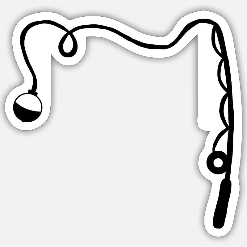 Pêche pêche cadeau pêche - Sticker taille S (10 x 10 cm) - blanc mat
