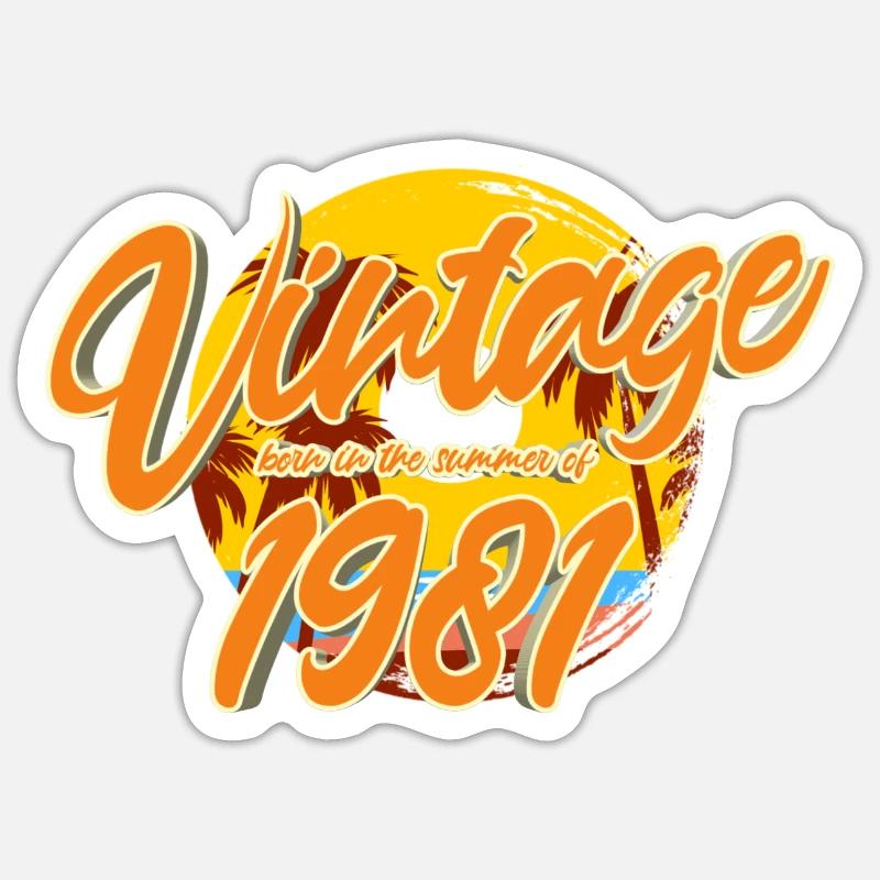 1981 - Sticker Größe S (10 x 10 cm) - Mattweiß