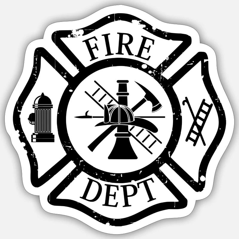 Fire - Sticker size S (10 x 10 cm) - white matte