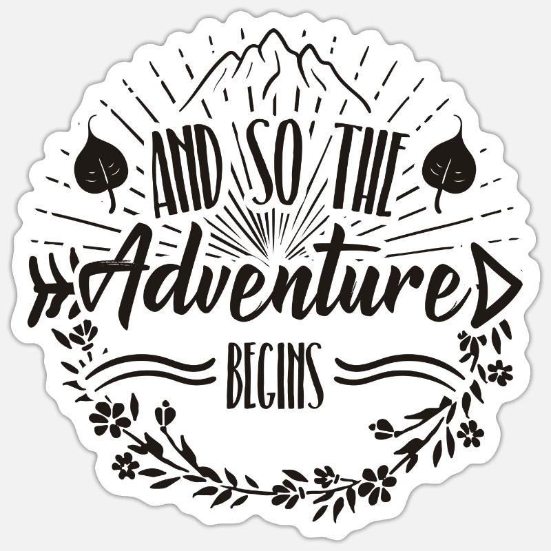 Et donc l’aventure commence - Sticker taille S (10 x 10 cm) - blanc mat