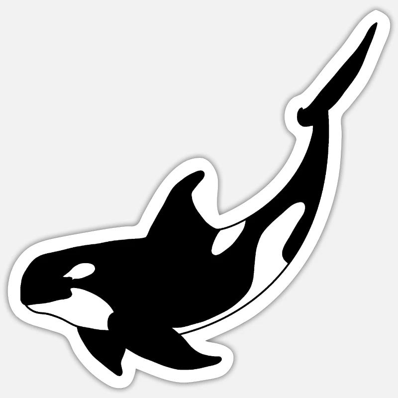Killer Whale Willy Fish Sticker size S (10 x 10 cm)
