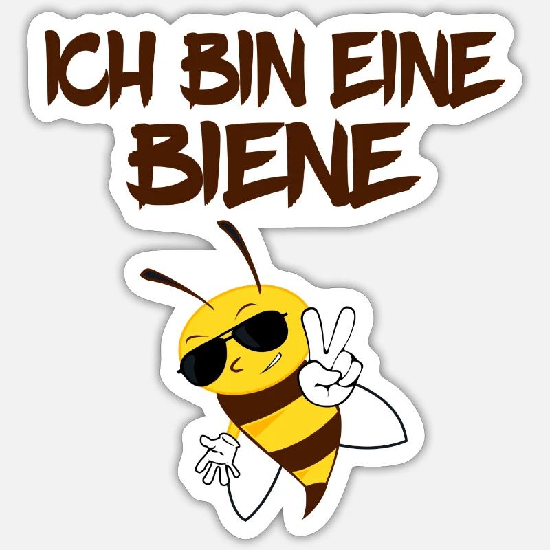 Ich bin eine biene Geschenk Imker Honig Spruch Sticker Größe S (10 x 10 cm)