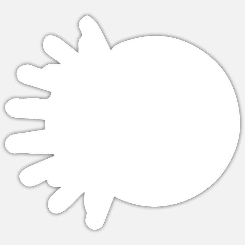 soleil et lune - Sticker taille S (10 x 10 cm) - blanc mat