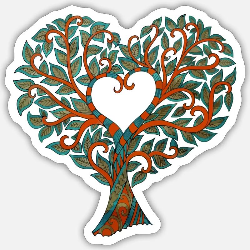 tree - Sticker Größe S (10 x 10 cm) - Mattweiß