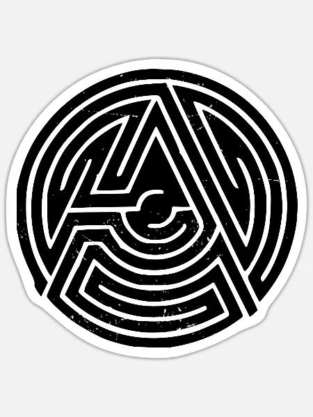 anarchy - Sticker taille S (10 x 10 cm) - blanc mat