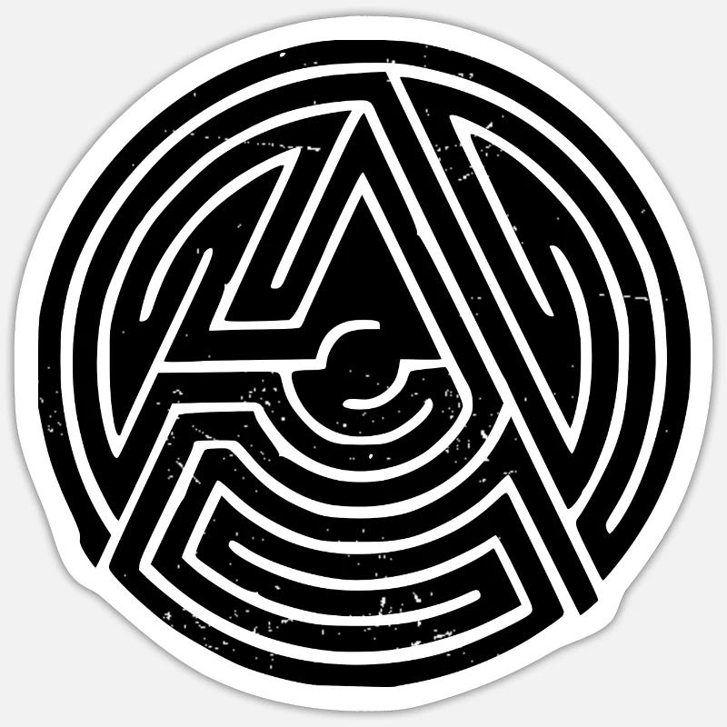 anarchy - Sticker taille S (10 x 10 cm) - blanc mat