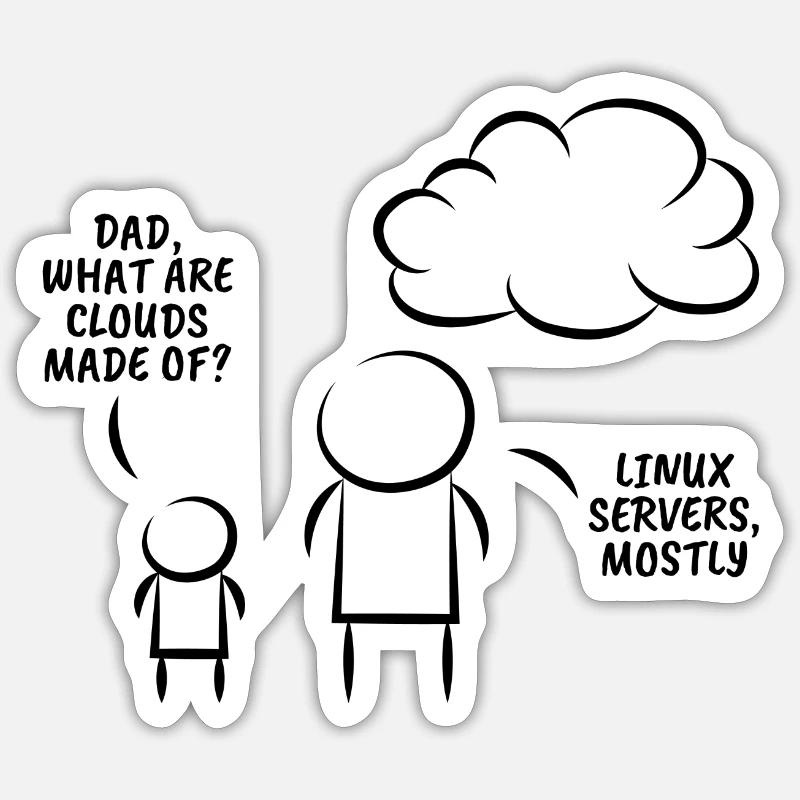 Linux servers Programming Informatic Geschenk Sticker Größe S (10 x 10 cm)
