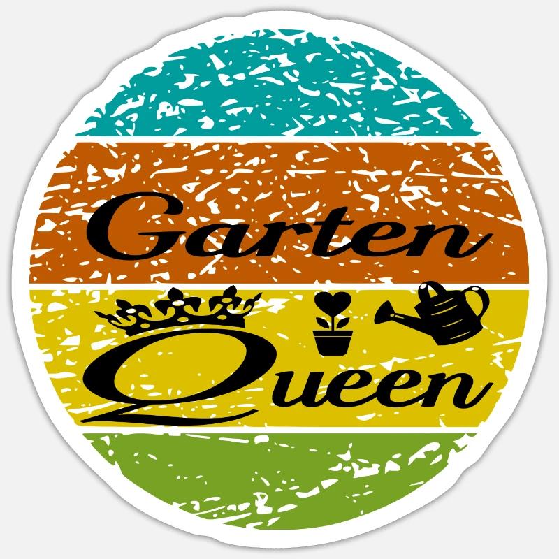 Garten - Sticker Größe S (10 x 10 cm) - Mattweiß