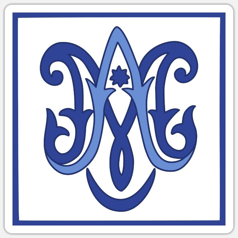 Ave Maria - Sticker formato S (10 x 10 cm) - bianco opaco