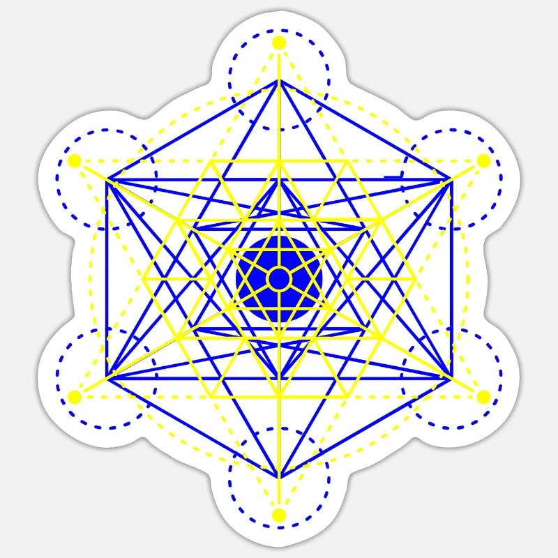 Sacred Geometry - Sticker size S (10 x 10 cm) - white matte