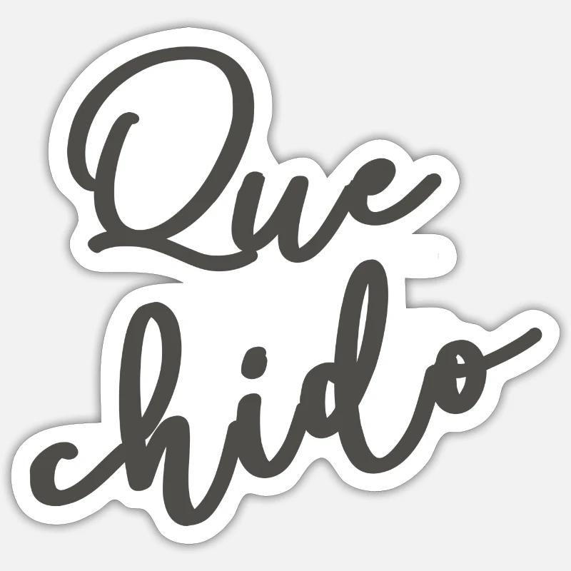Que chido - Sticker taille S (10 x 10 cm) - blanc mat