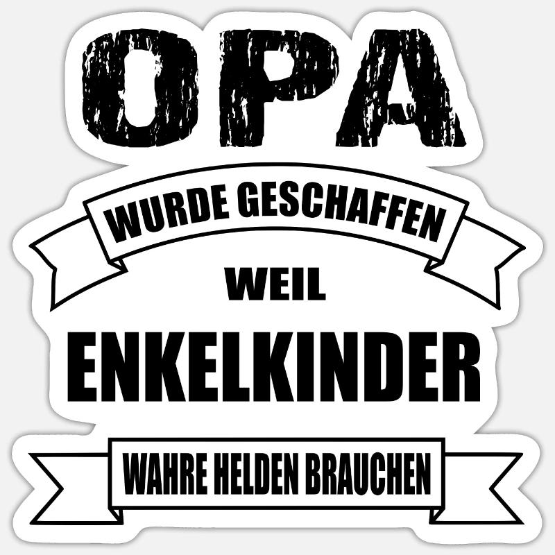Opa - Sticker Größe S (10 x 10 cm) - Mattweiß